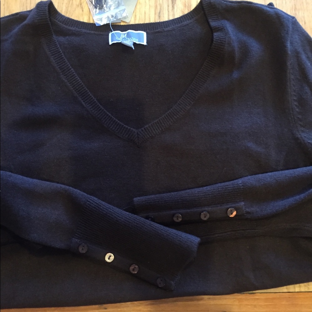 Brown V Neck Sweater